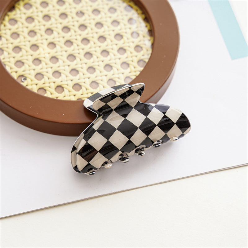 Colorful Checkerboard Hair Claws