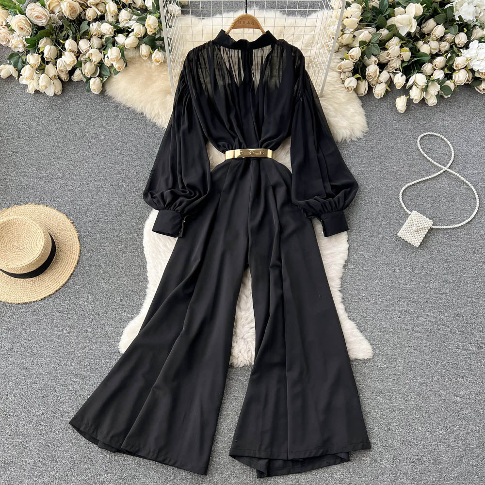 OL Square Neck Wide-leg Jumpsuit
