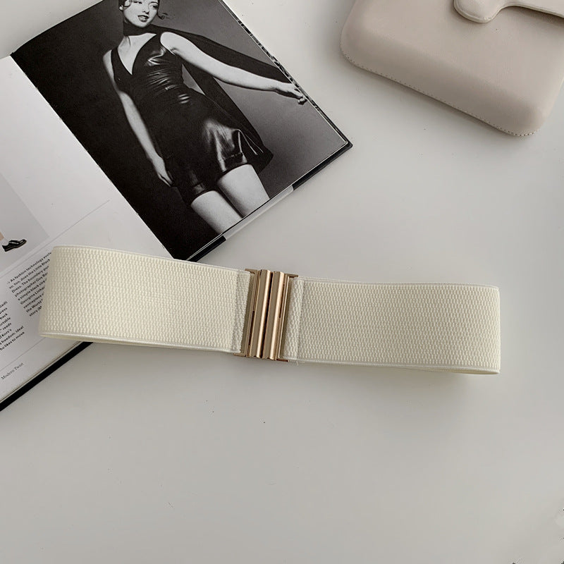 Elastic Stretchy Wide PU Belt