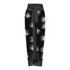 Vintage Printed Slip Swimsuit&Wrap Skirt