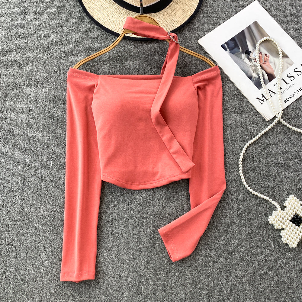 Vintage Off-shoulder Padded Short Top