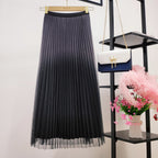 Both Sides Wear Gradient Mesh Skirt