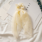 Solid Color Puffy Mesh Hair Ribbon