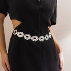 Irregular Liquid Metal Fluid Necklace&Belt