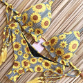Colourful Printed Lace-up Bikini