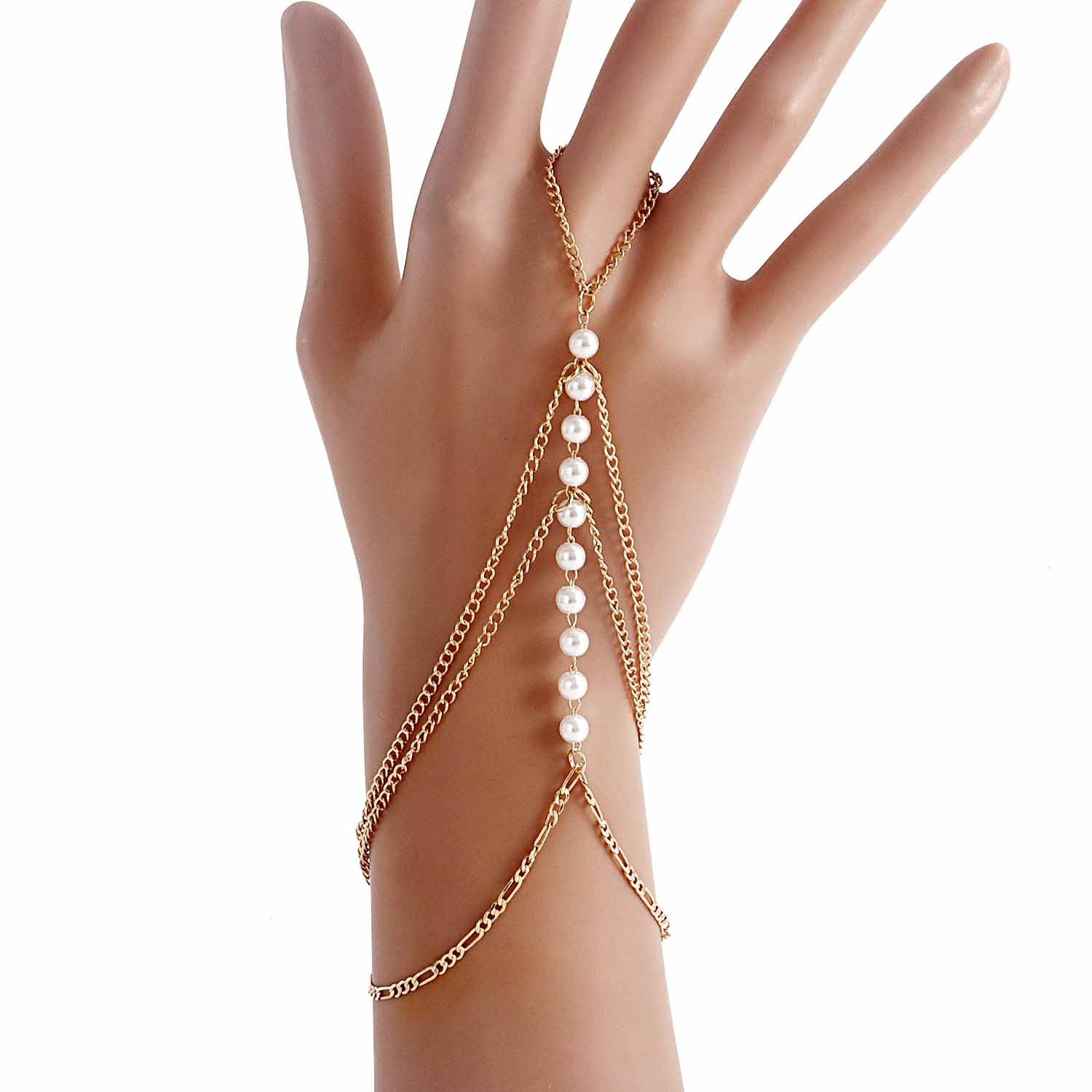Punk Butterfly Finger Chain Bracelet