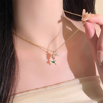 Sweetie Tulip Earrings&Necklace&Bracelet