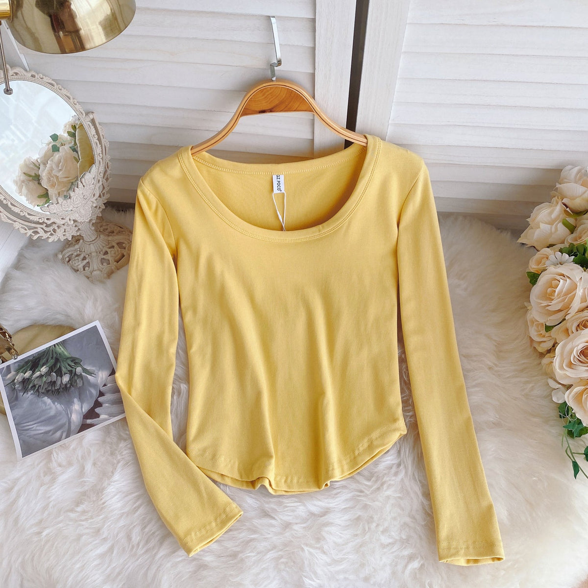 Simple Design Candy Color T-Shirt