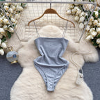 Simple Design Solid Color Slip Lingerie