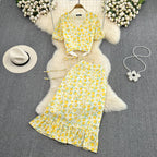 Printed Short Sleeve Suit