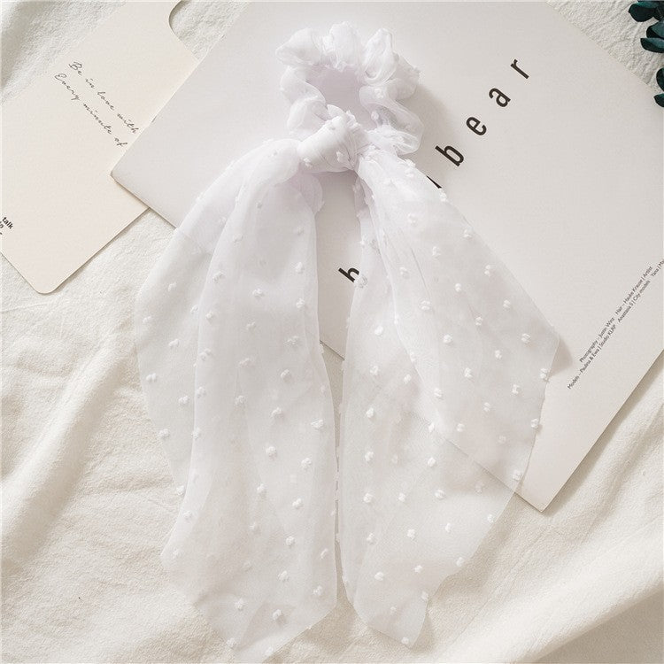 Solid Color Puffy Mesh Hair Ribbon