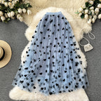 Vintage A-line Puffy Mesh Skirt