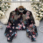 Vintage Floral Printed Loose Shirt