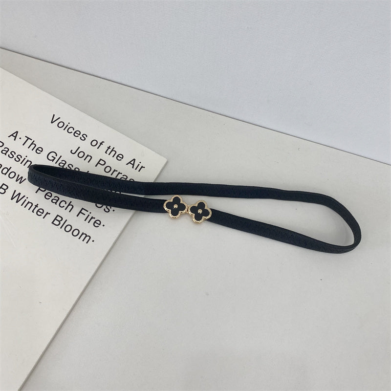 Multi-style Buckle Black PU Belt