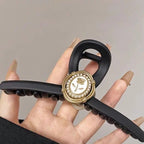 Beaded Frosted Black Hair Claws