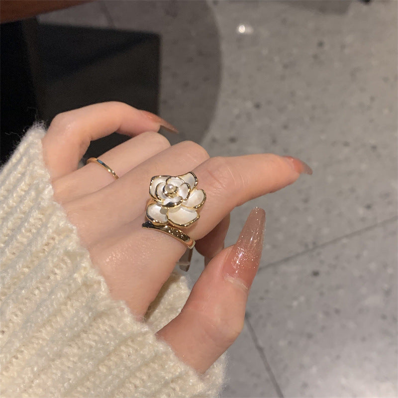 Pearl Open-circle Rings 2Pcs Set