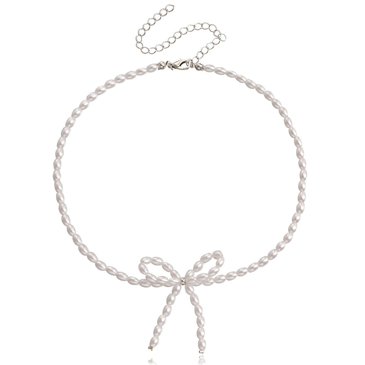 Fairy Pearl Tassel Bow Necklace