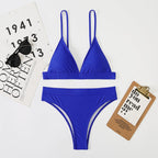 Solid Color Chic Padded Bikini