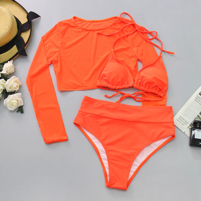 Three-piece Sun-proof Strappy Swimming Costume