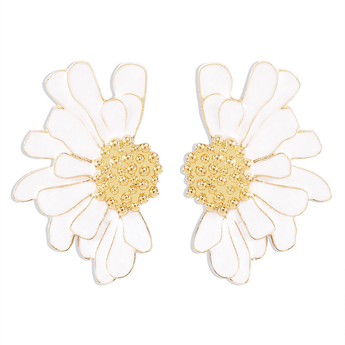 Vintage Alloy Flower Stud Earrings