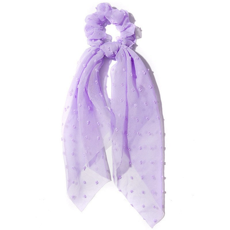 Solid Color Puffy Mesh Hair Ribbon