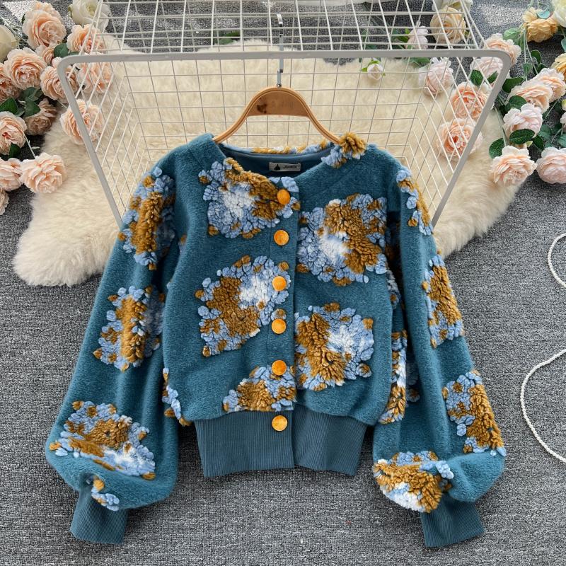 Vintage 3d Colorful Floral Jacket