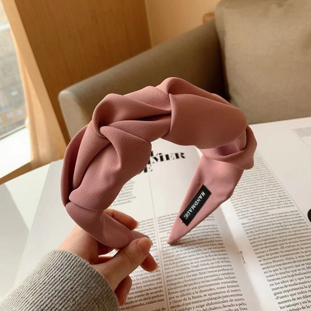 Vintage Ruffled Solid Color Hair Bands