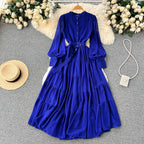 Vintage Single Breasted Chiffon Dress