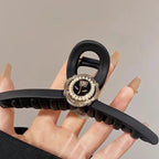 Beaded Frosted Black Hair Claws
