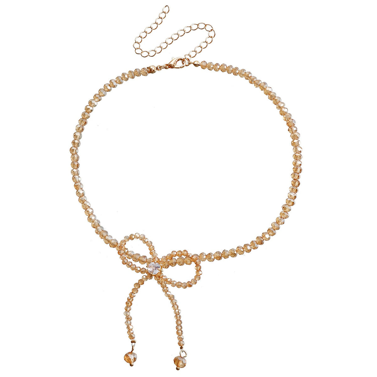 Fairy Pearl Tassel Bow Necklace
