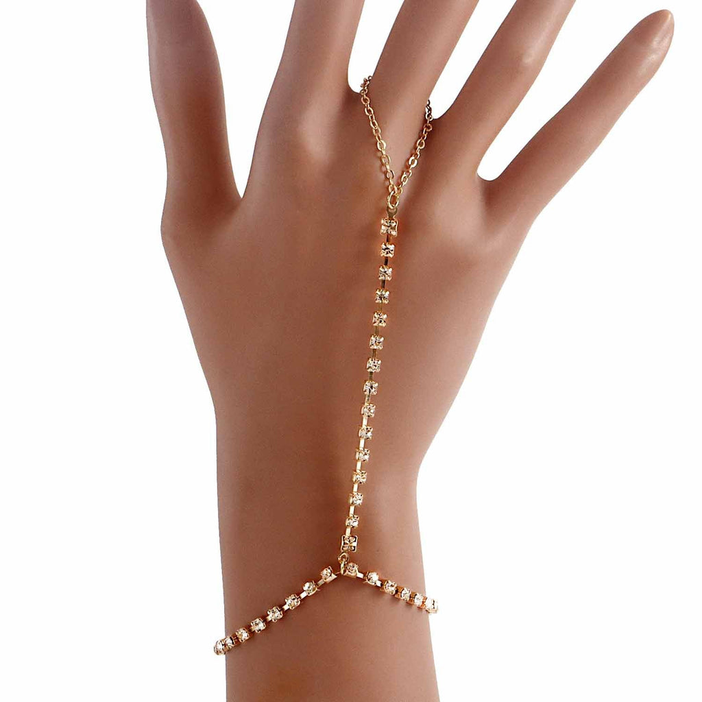 Punk Butterfly Finger Chain Bracelet