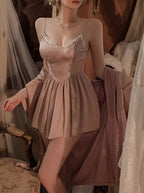 Bow-tie Slip Lounge Dress&Robe