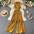 Sleeveless Tie Waist Jumpsuit