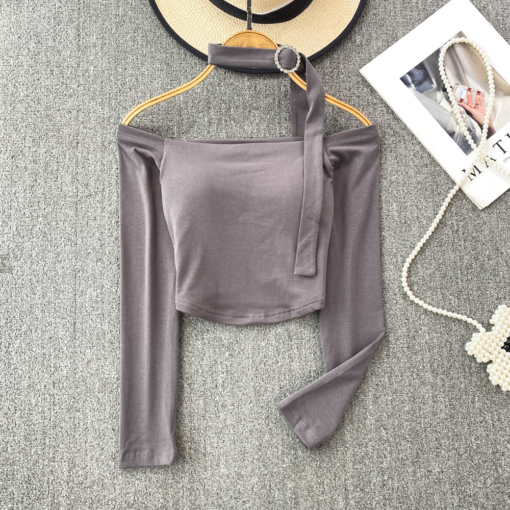 Vintage Off-shoulder Padded Short Top
