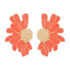 Vintage Alloy Flower Stud Earrings
