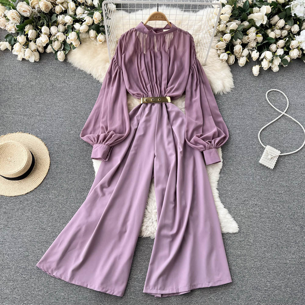 OL Square Neck Wide-leg Jumpsuit