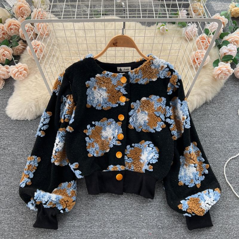 Vintage 3d Colorful Floral Jacket