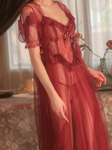 Fairy Embroidery Dress&Lounge Robe