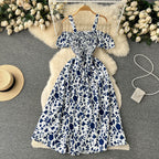 Vintage Short Sleeve Floral Dress