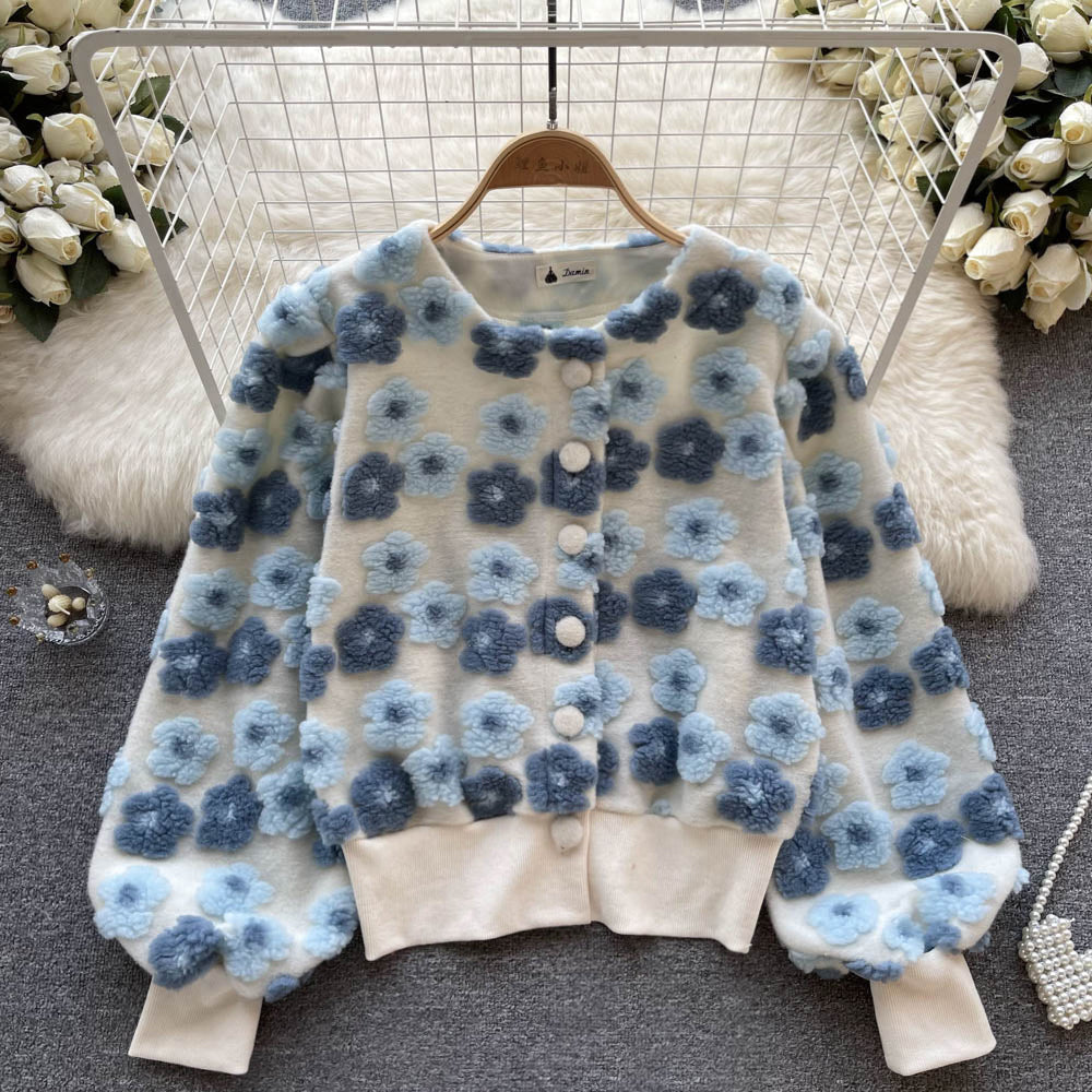 Vintage 3d Colorful Floral Jacket