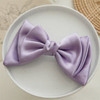 Satin Bow Ribbon Spring Hair Clip