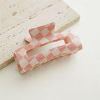 Colorful Checkerboard Hair Claws
