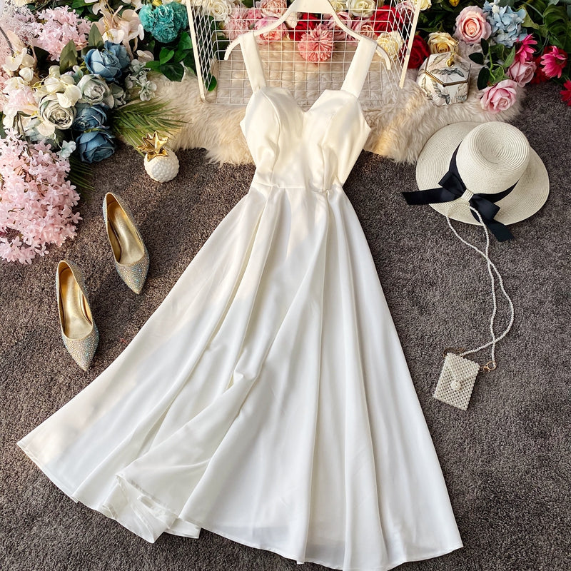 Backless Padded Vintage Halter Dress