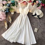 Backless Padded Vintage Halter Dress