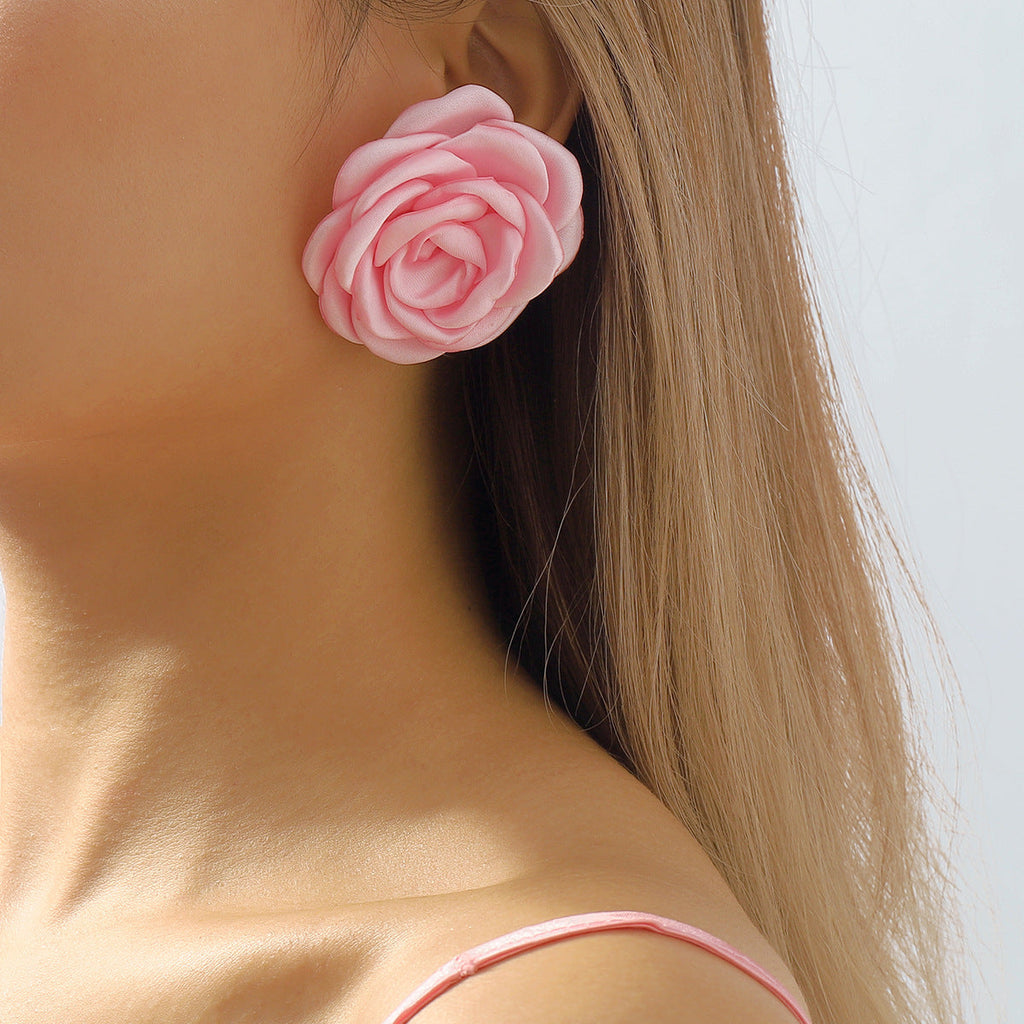 Colorful Camellia Necklace&Earrings&Bracelet