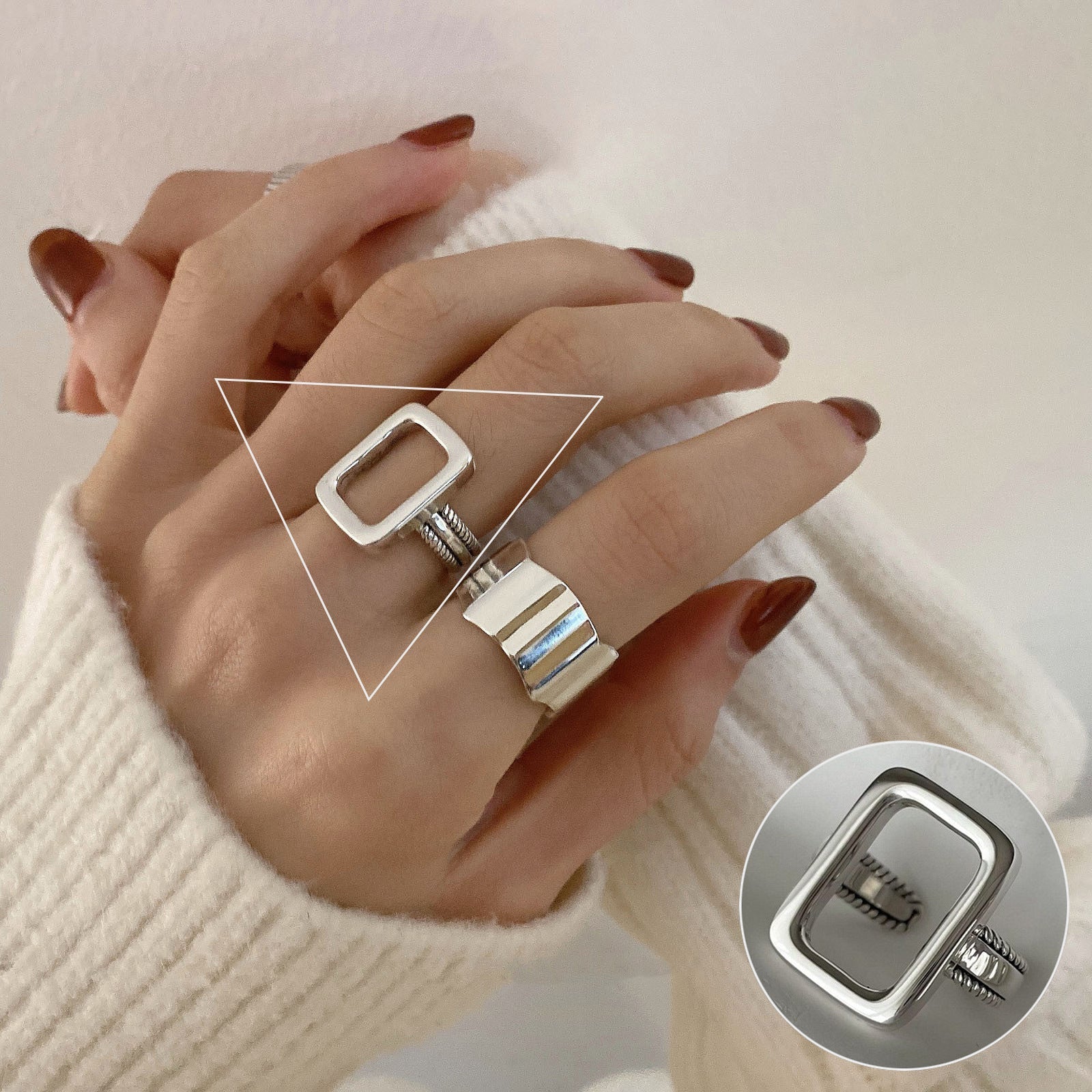 Irregular Shaped Vintage Metal Ring