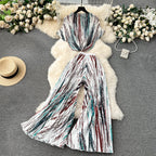 Printed T-Shirt&Pleated Trousers Loose-fit 2Pcs