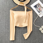 Vintage Off-shoulder Padded Short Top