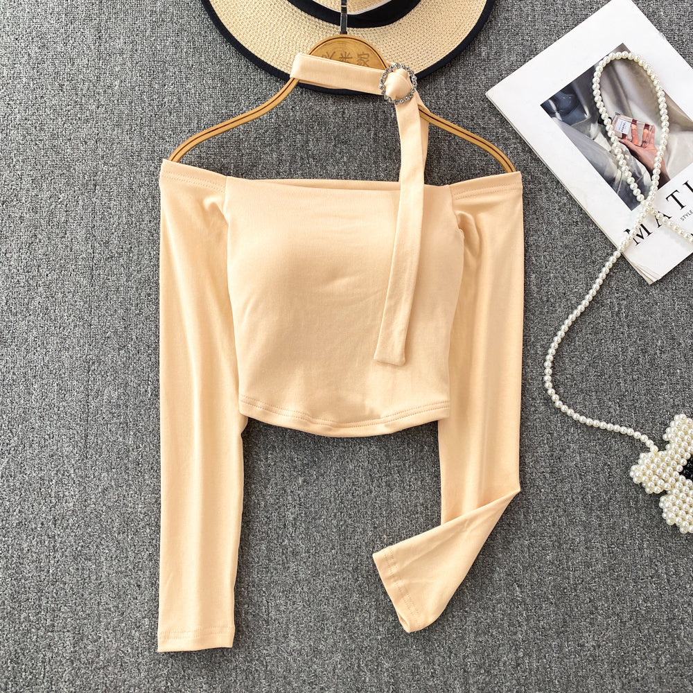Vintage Off-shoulder Padded Short Top