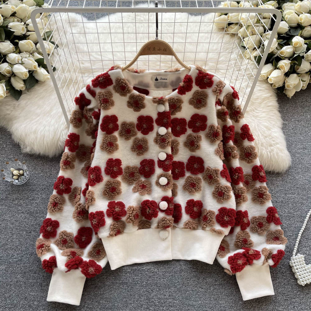Vintage 3d Colorful Floral Jacket
